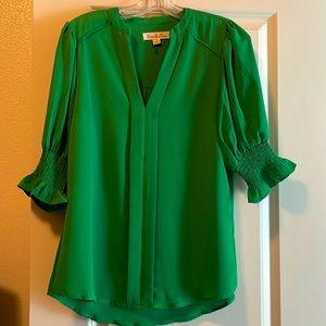 Green Vine & Love Blouse